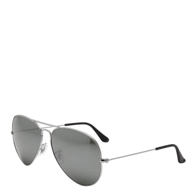 Ray-Ban Unisex Silver Ray-Ban Aviator Sunglasses 58mm