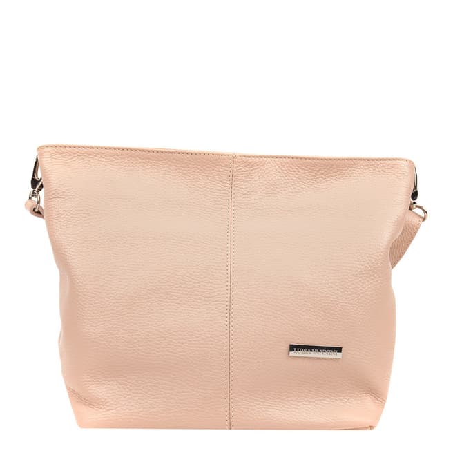 Luisa Vannini Blush Pink Leather Shoulder Bag