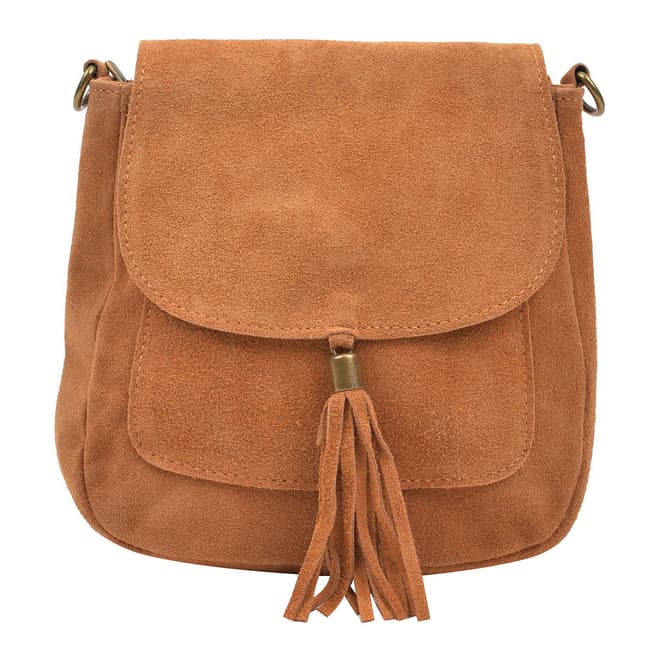 Anna Luchini Ginger Leather Tassel Shoulder Bag