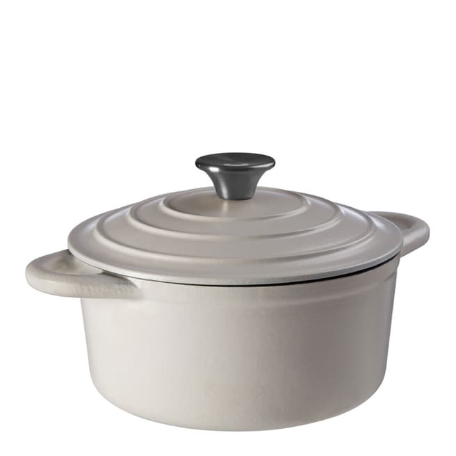 Premier Housewares White Hygge Cast Iron Small Casserole Dish