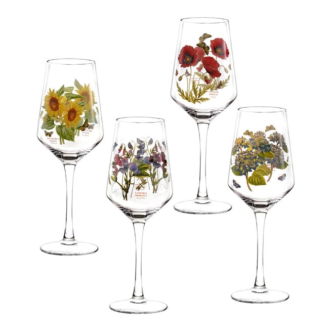 Portmeirion Set of 4 Botanic Garden Wine Glasses, 450ml