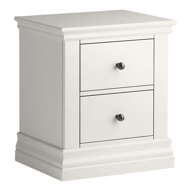 Home Boutique Toulouse 2 Drawer Bedside Cabinet, Cotton