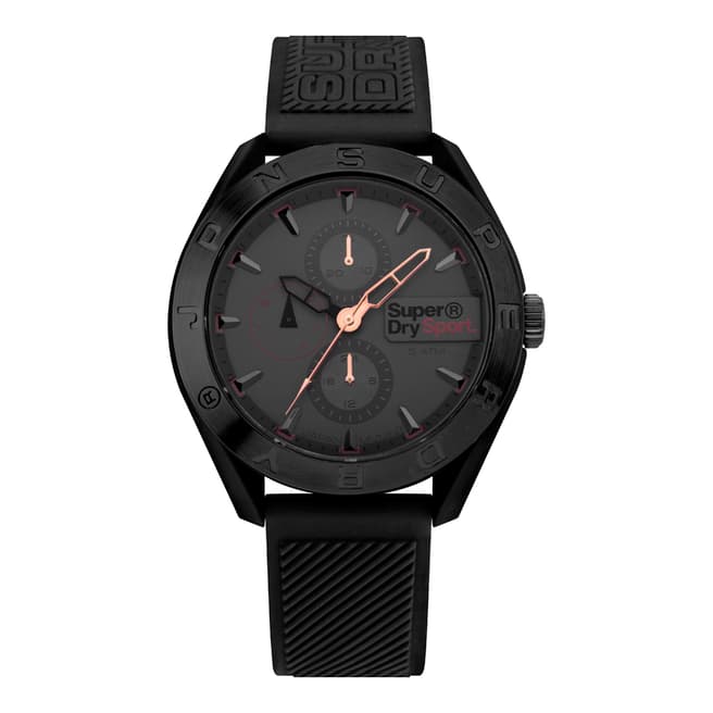 Superdry Matte Cool Grey Silicone Strap Watch