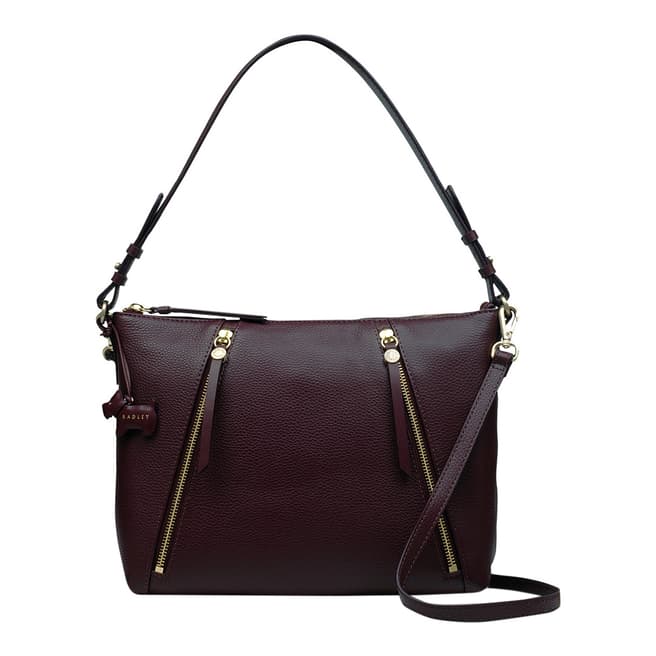 Radley Burgundy Medium Shoulder Ziptop Bag