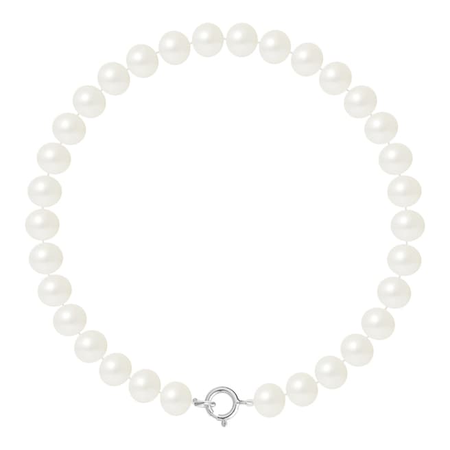 Just Pearl Gold Half Round Pearl Row Bracelet 6-7mm