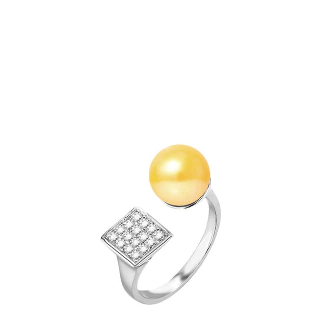 Just Pearl Real cultured freshwater pearl Adjustable Ring 9-10mm
