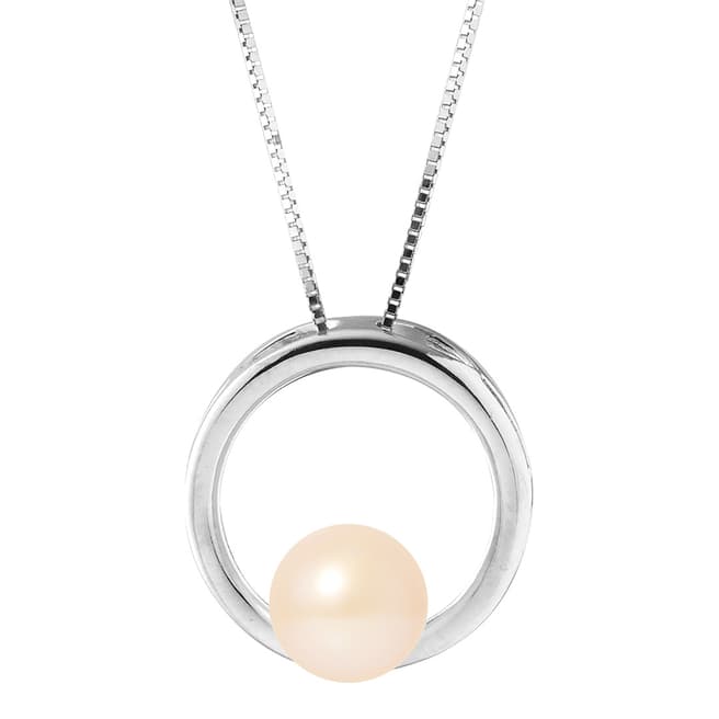 Just Pearl Natural Pink Round Pearl Pendant Necklace 8-9mm