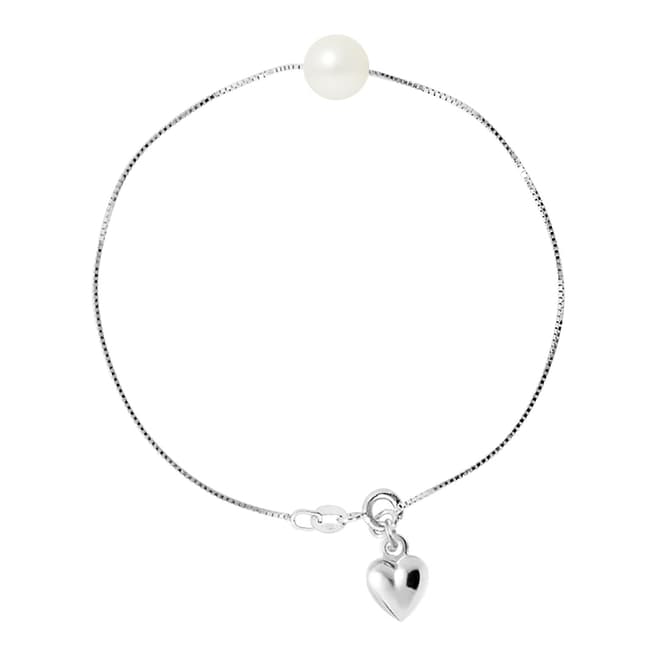 Just Pearl Natural White Round Pearl Bracelet 8-9mm
