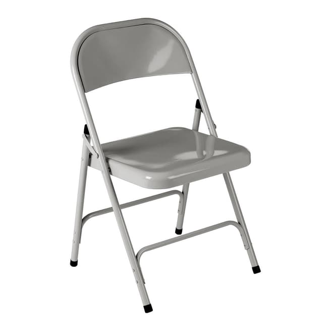 Fifty Five South Folding Chair, Metal, Grey