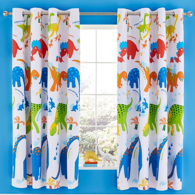 Catherine Lansfield Dino-Saw 168x183cm Curtains