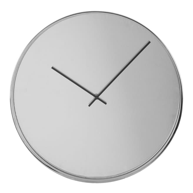 Premier Housewares Bailie Chrome/Mirror Wall Clock