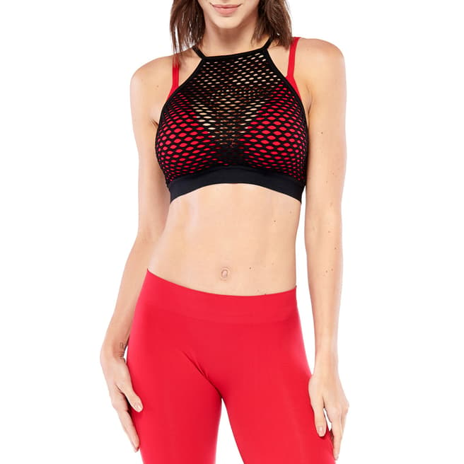 Electric Yoga Red Netted Bra