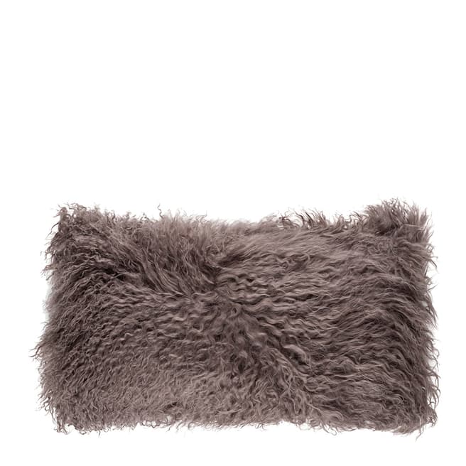 AUSKIN Portabello Velvet Tibetan Longwool Cushion 28x56cm