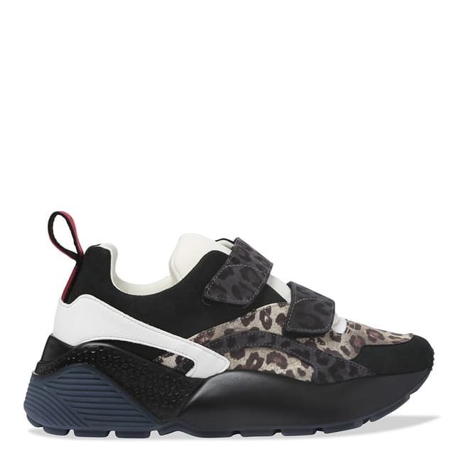 Stella McCartney Black Eclypse Leopard Sneaker