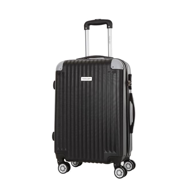 Travel One Black 8 Wheel Tecapa Suitcase 56cm