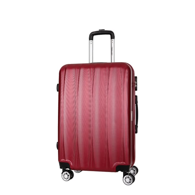 Travel One Burgundy 8 Wheel Eastend Suitcase 56cm