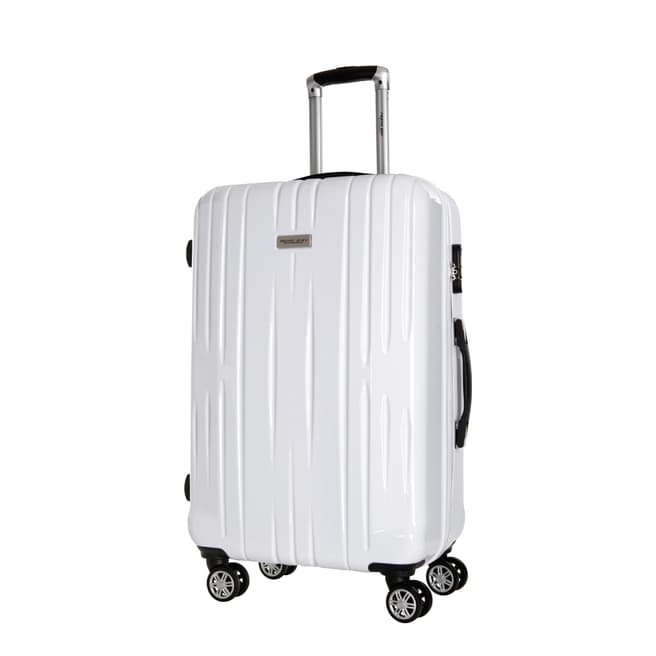 Travel One White 8 Wheel Clifton Suitcase 55cm