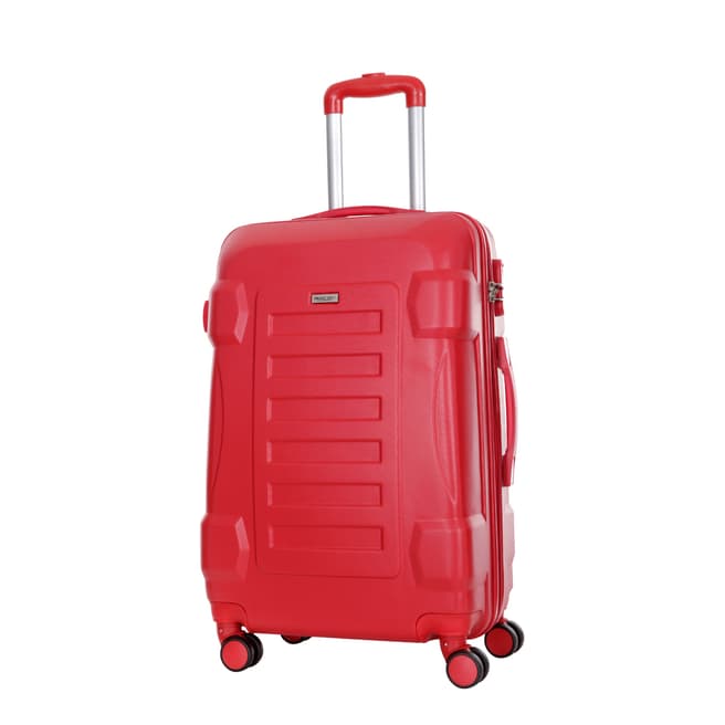 Travel One Red 8 Wheel Linden Suitcase 60cm