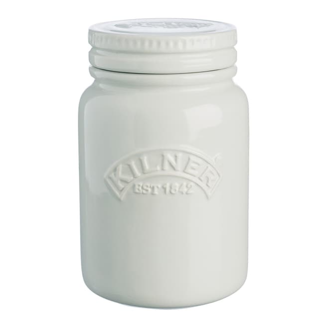 Kilner Set of 6 Moon Grey Ceramic Push Top Jars, 600ml