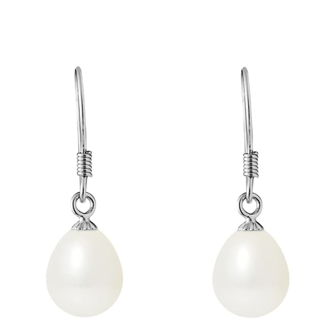 Ateliers Saint Germain Natural White Pear Pearl Earrings 8-9mm