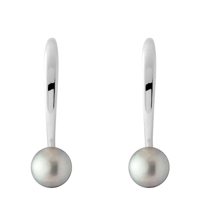 Ateliers Saint Germain Pearl Grey Button Pearl Earrings 6-7mm
