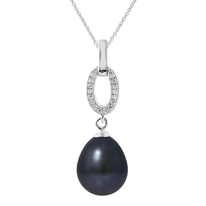 Atelier Pearls Black Tahiti Pear Pearl Necklace 8-9mm
