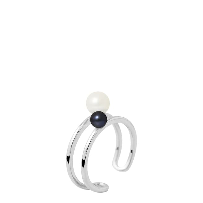 Ateliers Saint Germain Black/Natural White Pearl Duo Ring 4-5mm/6-7mm