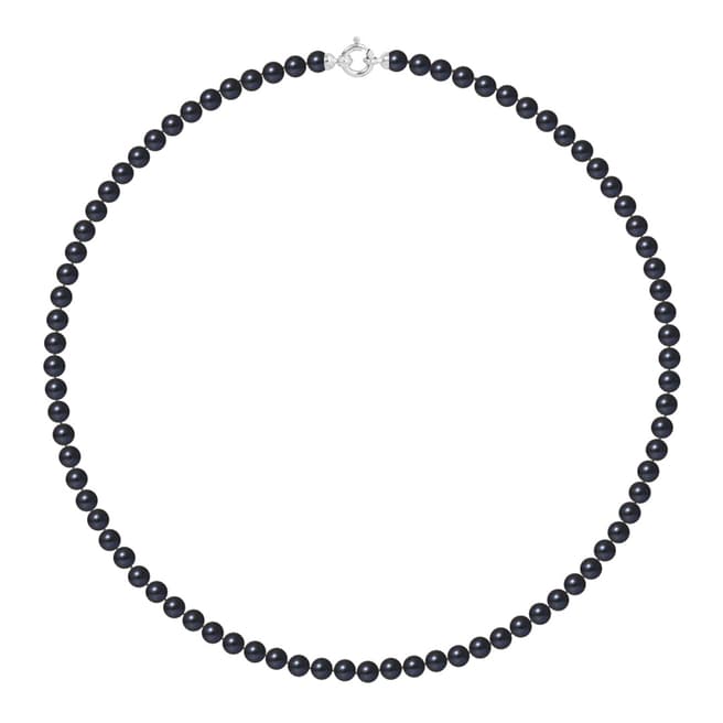 Atelier Pearls Black Tahitian Round Pearl Necklace 5-6mm