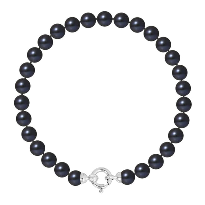 Ateliers Saint Germain Black Tahitian Row of Round Pearl Bracelet 6-7mm