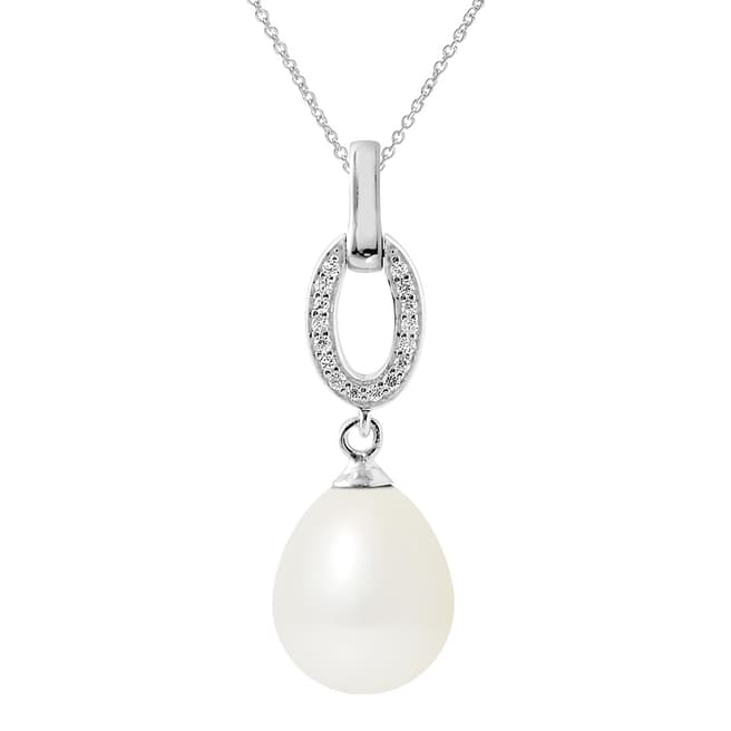 Atelier Pearls Natural White Pear Pearl Necklace 8-9mm