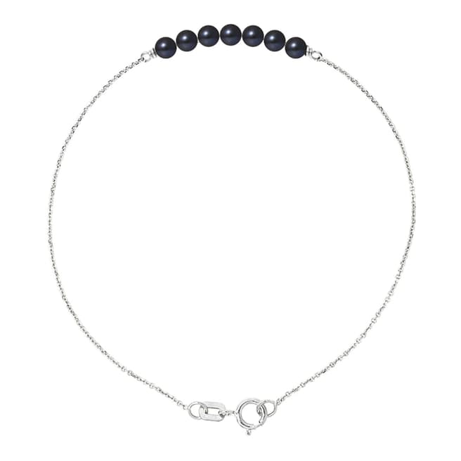 Atelier Pearls Black Tahitian Round Pearl Bracelet 3-4mm