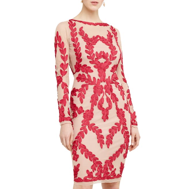 Phase Eight Hot Pink/Nude Amelie Dress