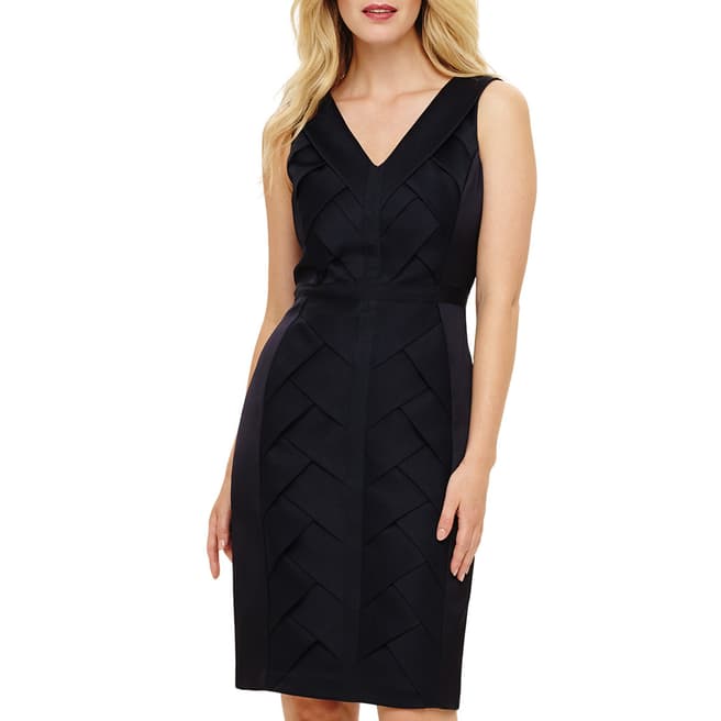 Phase Eight Navy Carley Weave Dress