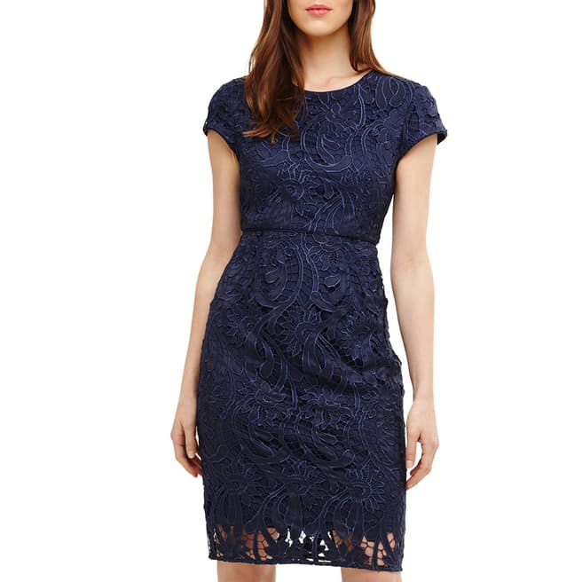 Phase Eight Navy Anna Leah Lace Dress