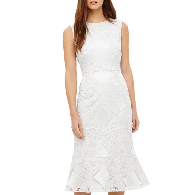 Phase Eight Cream Jemime Lace Dress