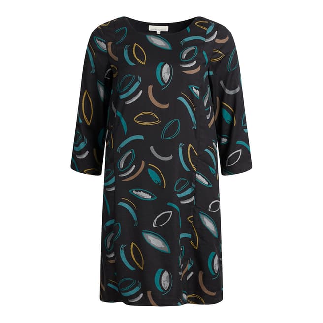 Seasalt Black Leaf Print Freshwater Dress