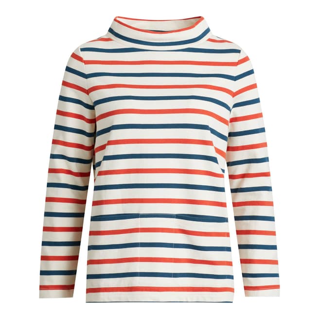 Seasalt Blue/Orange Stripe Namparra Sweatshirt