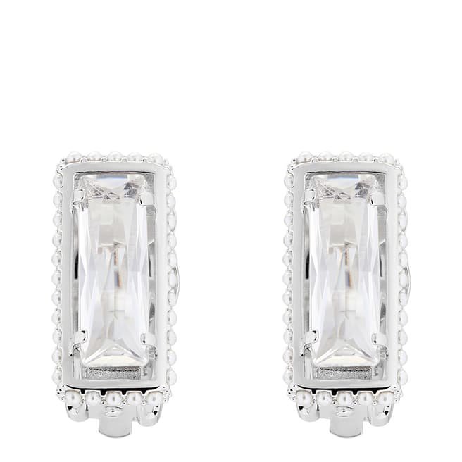 Ted Baker Pearl & Clear Crystal Prie Pearl Frame Crystal Baguette Clip Earring