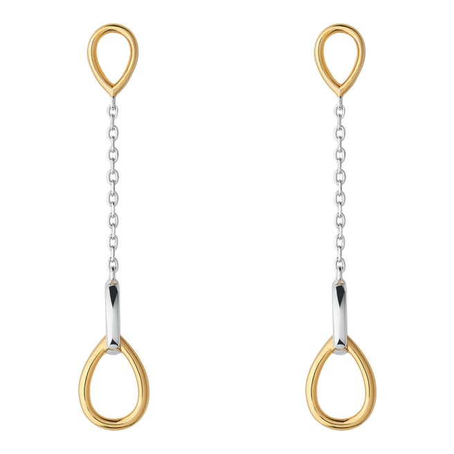 Links of London Sterling Silver & 18kt Yellow Gold Vermeil Flare Drop Earrings