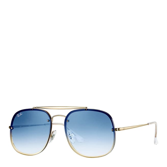 Ray-Ban Unisex Gold/Blue Aviator Sunglasses 58mm