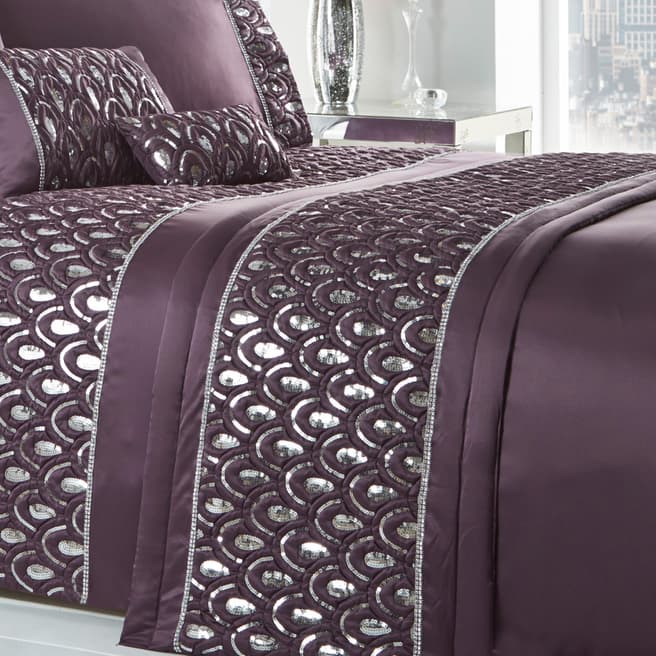 Portfolio Home Crystal 50x220cm Quilted Runner, Amethyst