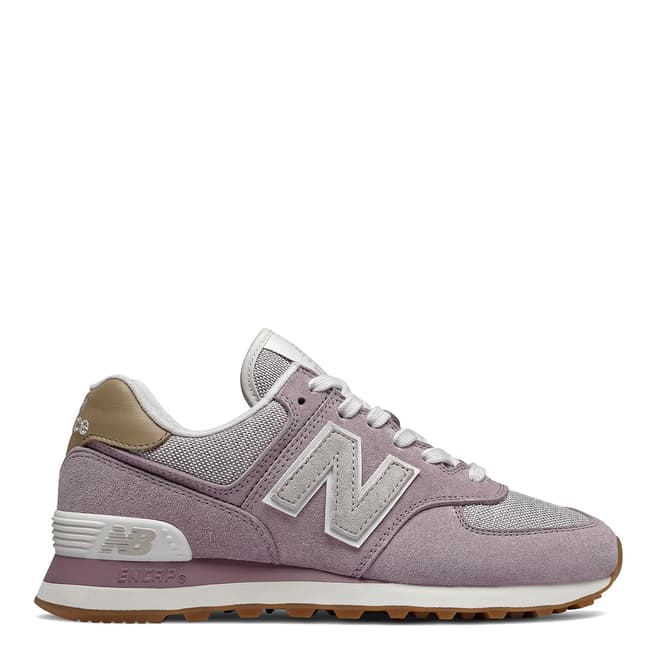 New Balance Lilac & Grey 574 Classic Sneakers
