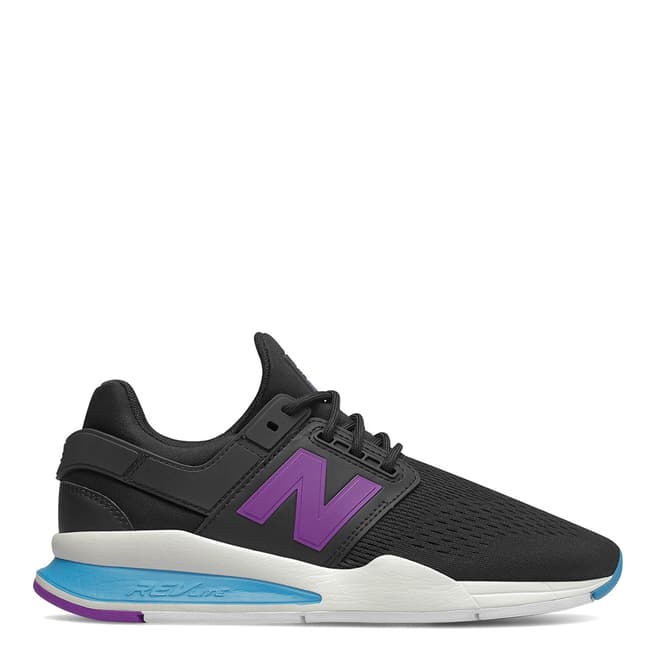 New Balance Black & Purple 247 Sneakers 