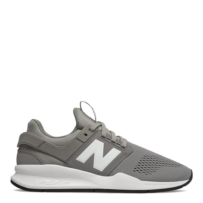 New Balance Grey & White 247 Sneakers 