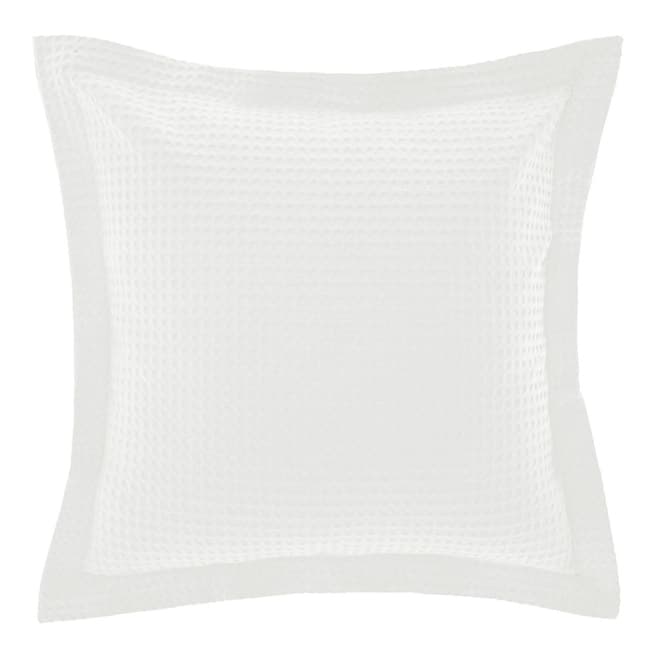 Linen House Deluxe Waffle Large Square Pillowcase, White