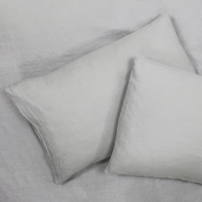 Linen House Nimes Linen Pair of Pillowcases, Grey