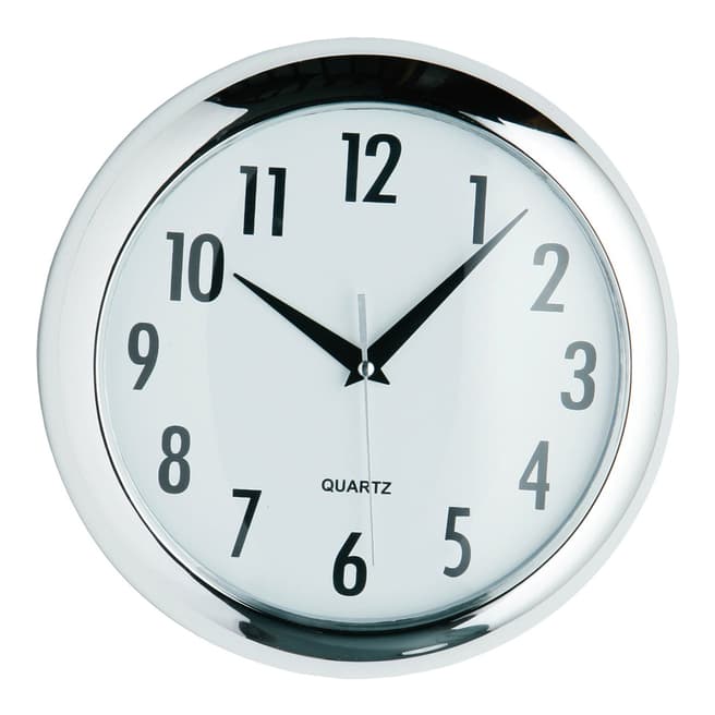 Fifty Five South Halo Chrome Effect Wall Clock