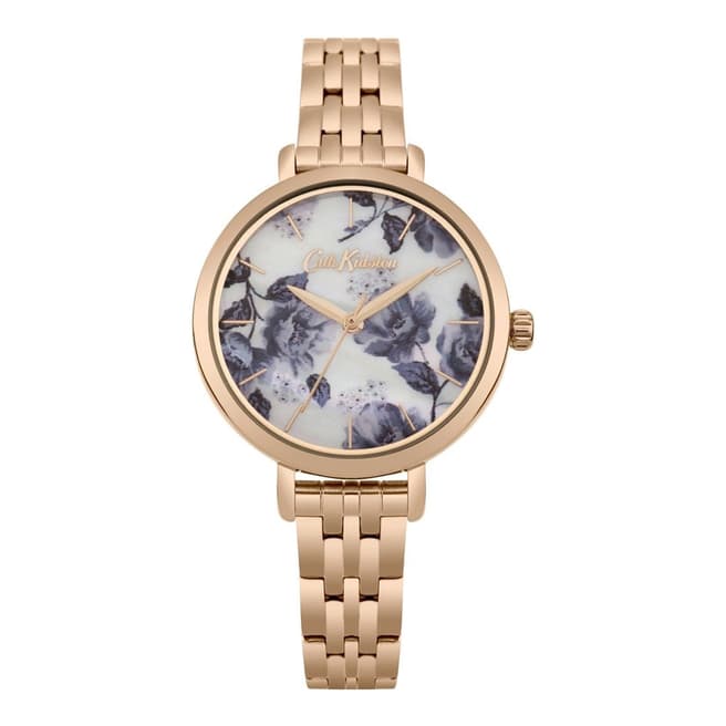 Cath Kidston Floral Dial & Gold Bracelet Watch