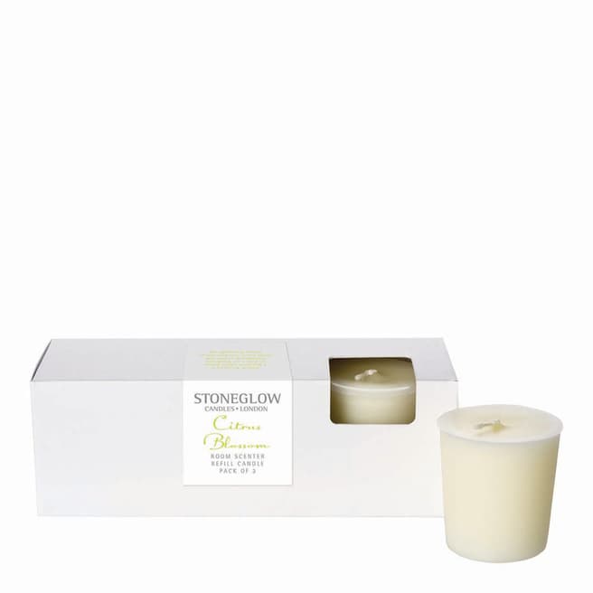 Stoneglow Candles Botanic - Citrus Blossom Candle Refill 3 Pack