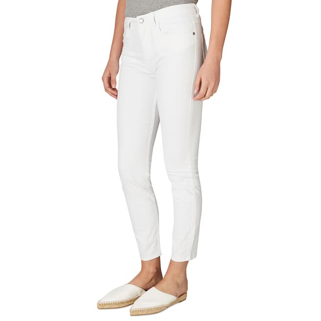 Jaeger White Cropped Skinny Stretch Jeans